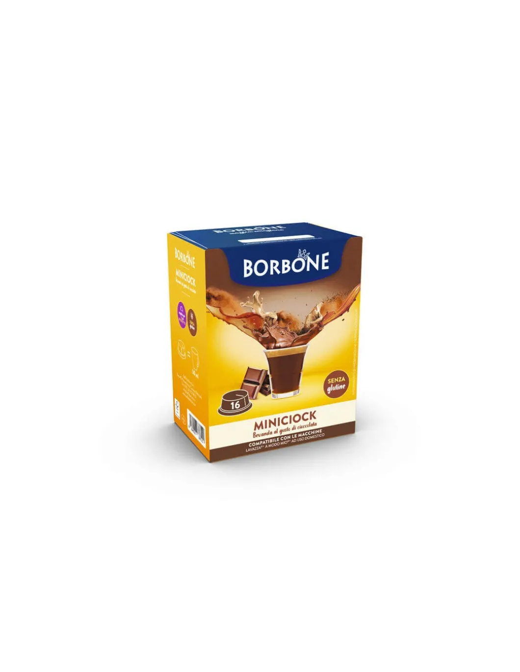Borbone MiniCiok 16 Capsule Compatibili Lavazza A Modo Mio - Cioccolato In Capsula