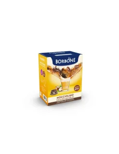 Borbone Nocciolino 16 Capsule Compatibili Lavazza A Modo Mio - Caffè Aromatizzato alla Nocciola