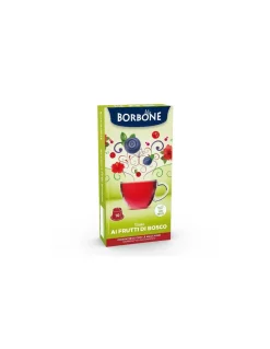 Borbone Tisana Frutti di Bosco 10 Capsule Compatibili Sistema Nespresso