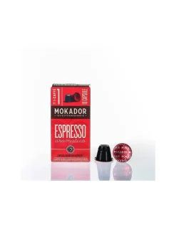 10 Capsule Caffè Aromatico Mokador Compatiblie Sistema Nespresso