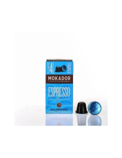 10 Capsule Caffè Caffè Decaffeinato Mokador Compatiblie Sistema Nespresso