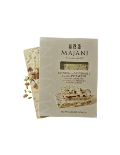 Maxi Tavoletta Di Cioccolato Bianco Con Mandorle Salate E Pistacchi 1KG