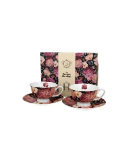 Set Di Tazze Da Tè Roses Black
