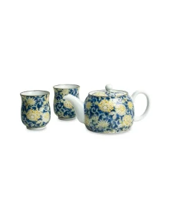 Set Giapponese Con Teiera e 2 Tazze Blue