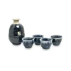 Set Giapponese Per Sakè Scuro