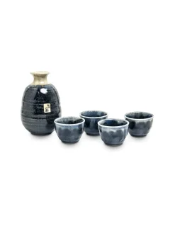 Set Giapponese Per Sakè Scuro