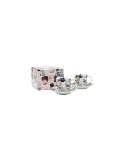 Set Tazzine Caffè Con Piattino