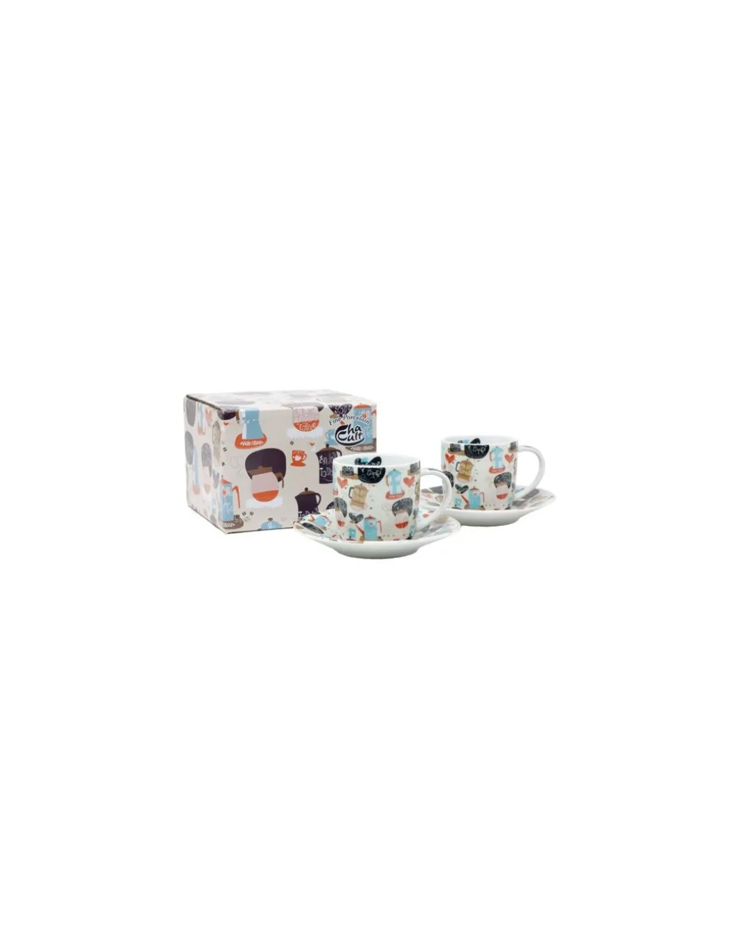 Set Tazzine Caffè Con Piattino