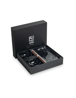 Sushi Set Black Flowers