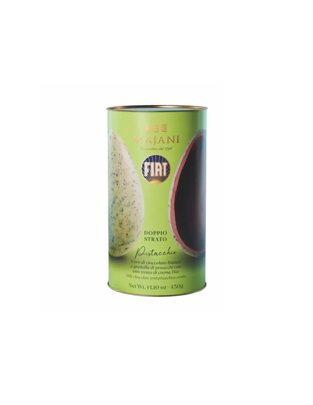 Uovo di Pasqua Fiat Al Pistacchio Majani - Scatola Regalo Tubo