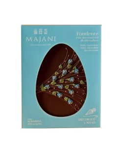 Uovo Platò Majani Fondente Con Decorazioni Di Cioccolato
